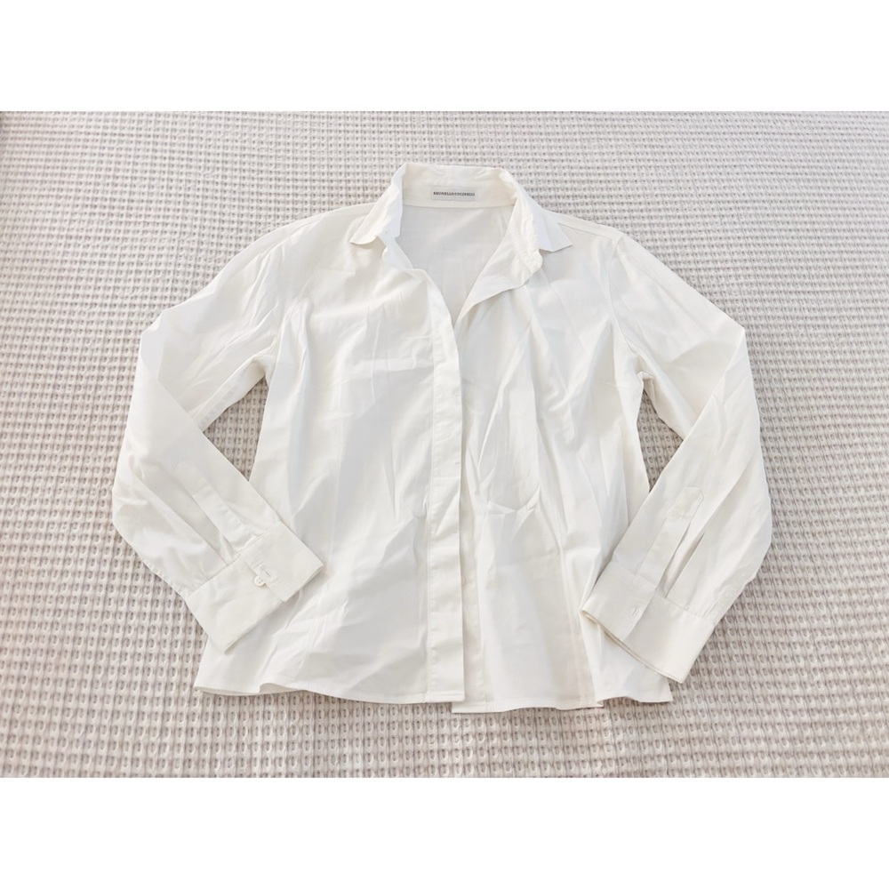 Brunello Cucinelli Structured Button Down Top - image 1